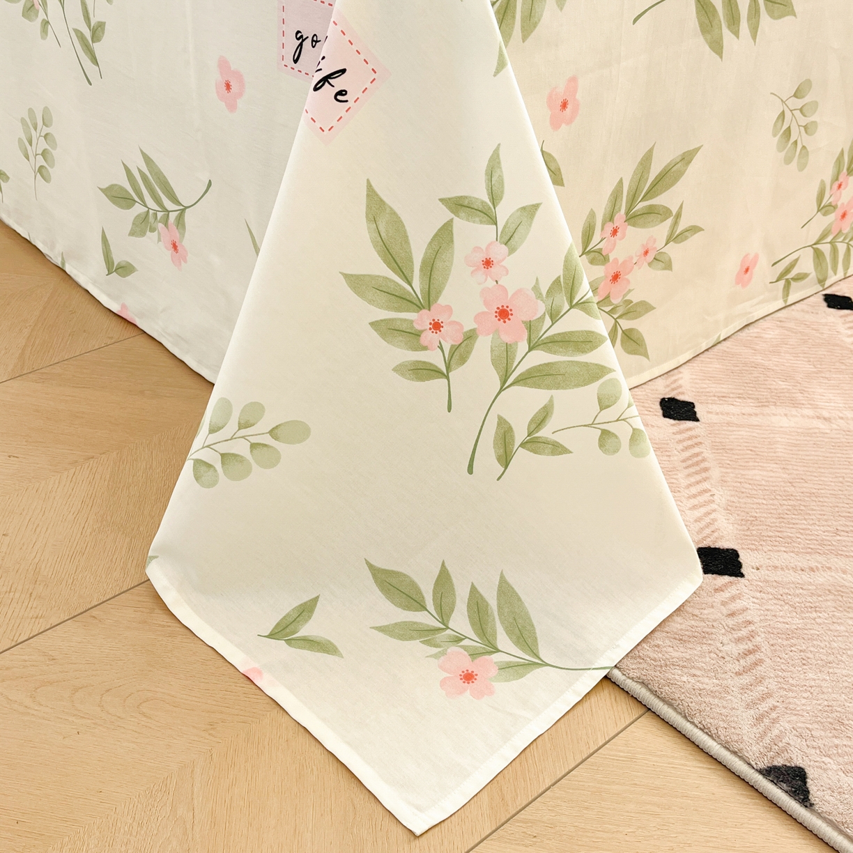 91家纺网 家纺一手货源 找家纺 花梦欣 2025新款全棉印花单品系列-四件套 扶绿花园