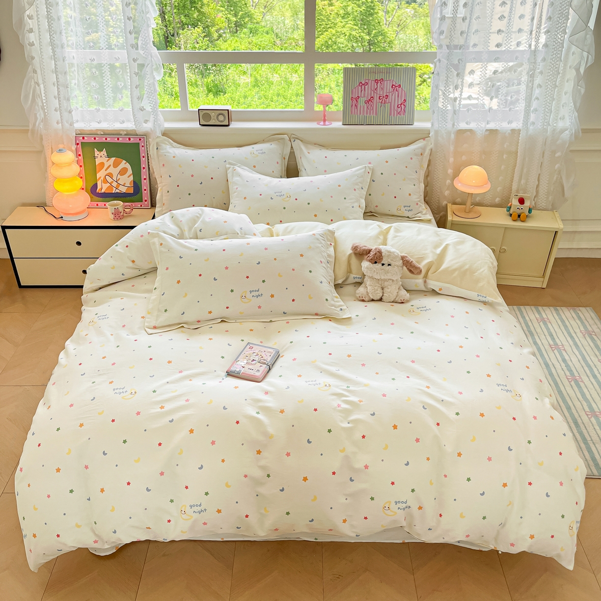 花梦欣 2025新款全棉印花单品系列-四件套 繁星