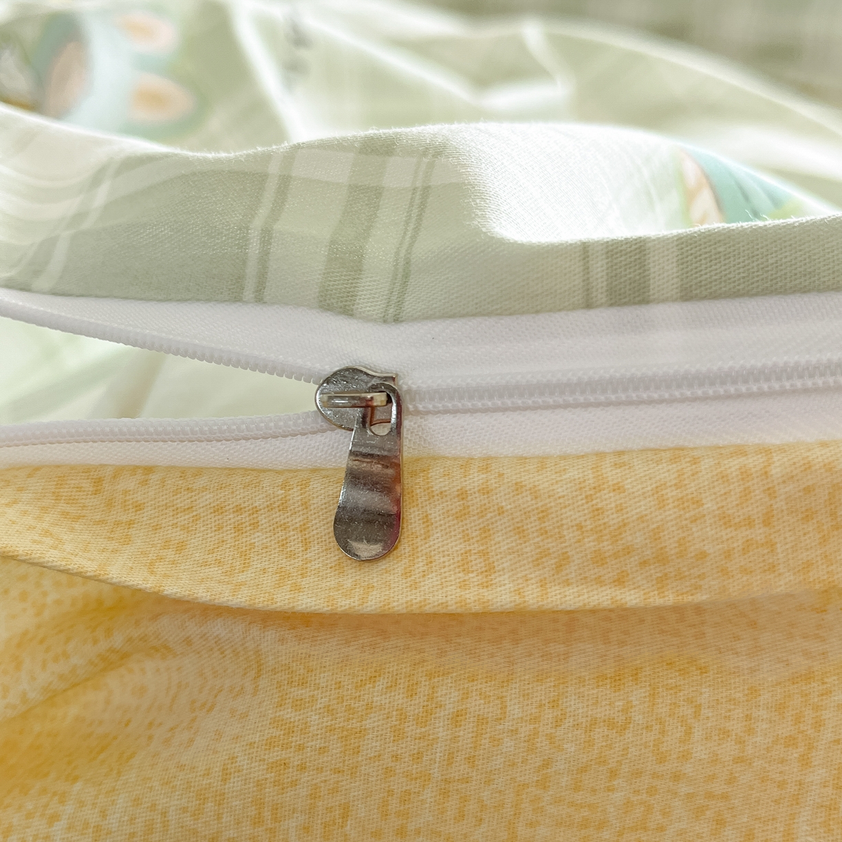 91家纺网 家纺一手货源 找家纺 花梦欣 2025新款全棉印花单品系列-四件套 薄荷兔兔