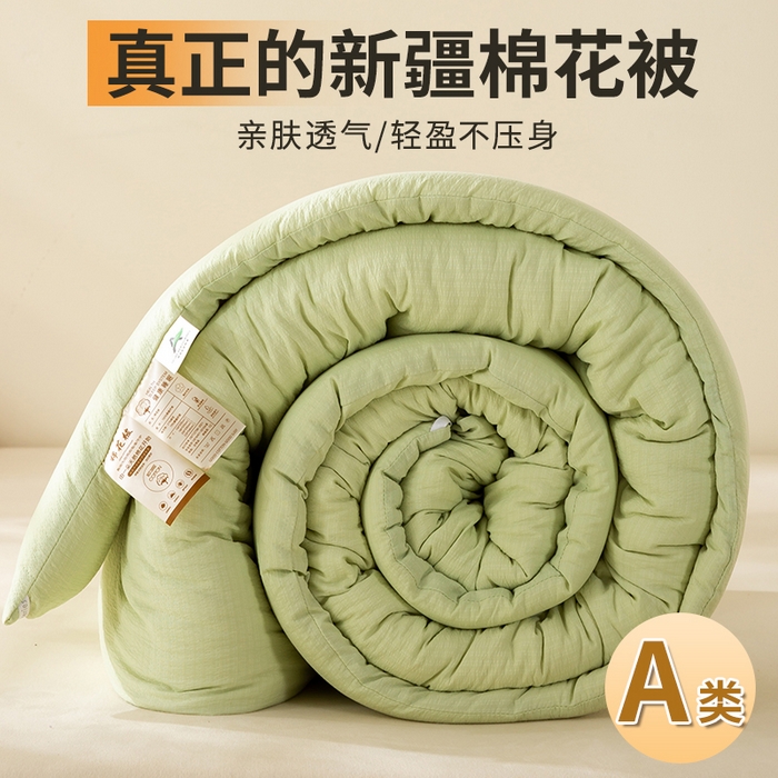 91家纺网 家纺一手货源 找家纺 憨豆家纺 2026新款新疆棉花被被子被芯冬被春秋被垫被（含买家秀） 棉花被-抹茶绿