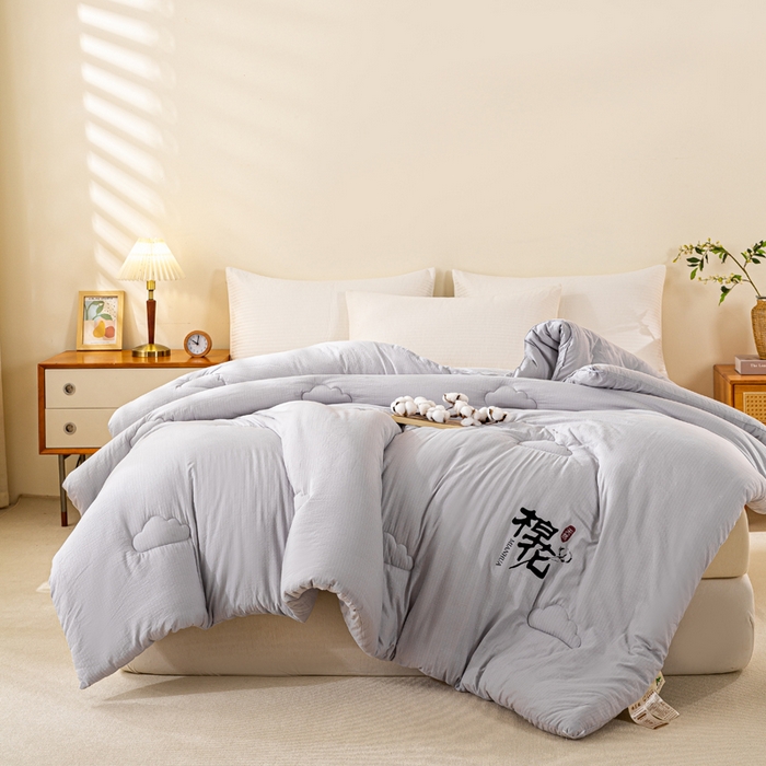 91家纺网 家纺一手货源 找家纺 憨豆家纺 2026新款新疆棉花被被子被芯冬被春秋被垫被（含买家秀） 棉花被-摩卡灰