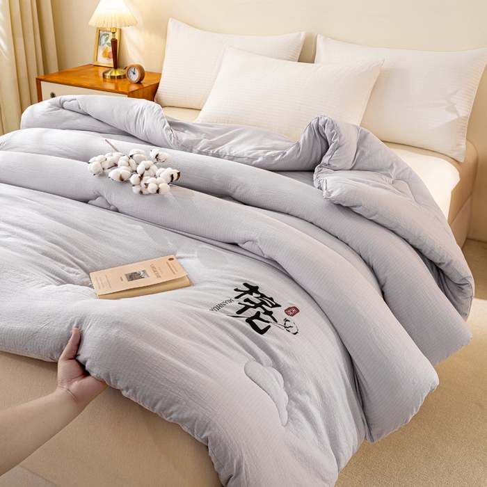 91家纺网 家纺一手货源 找家纺 憨豆家纺 2026新款新疆棉花被被子被芯冬被春秋被垫被（含买家秀） 棉花被-摩卡灰