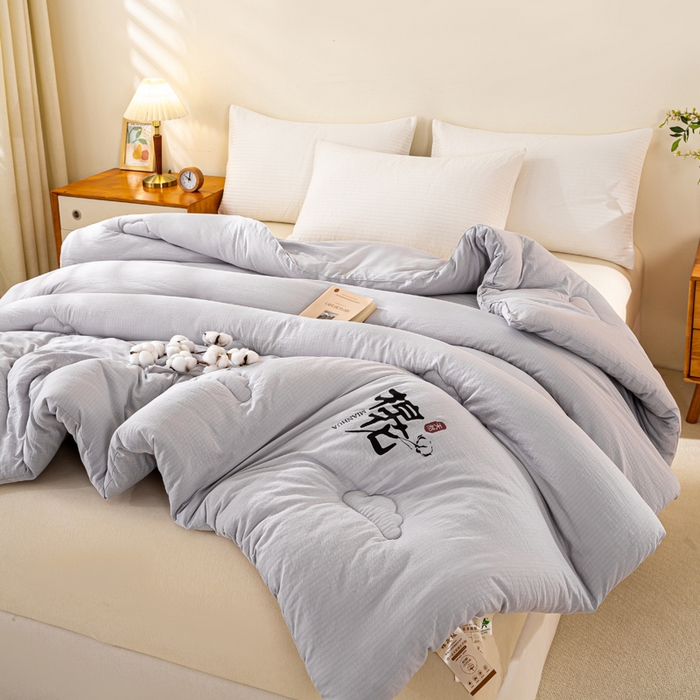 91家纺网 家纺一手货源 找家纺 憨豆家纺 2026新款新疆棉花被被子被芯冬被春秋被垫被（含买家秀） 棉花被-摩卡灰