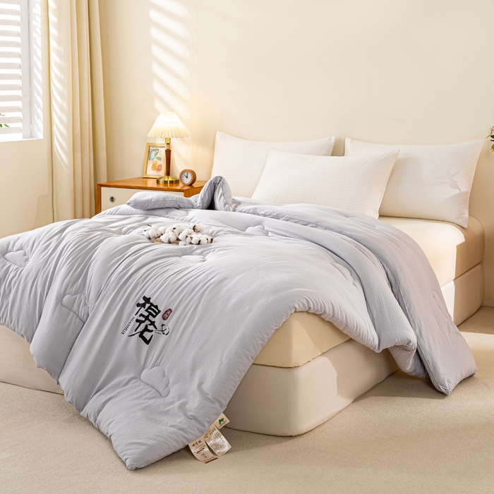 91家纺网 家纺一手货源 找家纺 憨豆家纺 2026新款新疆棉花被被子被芯冬被春秋被垫被（含买家秀） 棉花被-摩卡灰