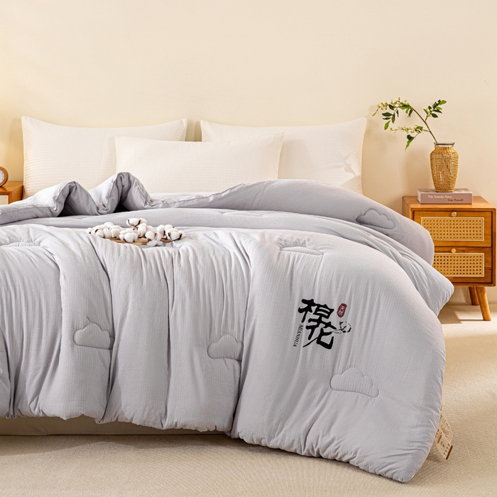91家纺网 家纺一手货源 找家纺 憨豆家纺 2026新款新疆棉花被被子被芯冬被春秋被垫被（含买家秀） 棉花被-摩卡灰