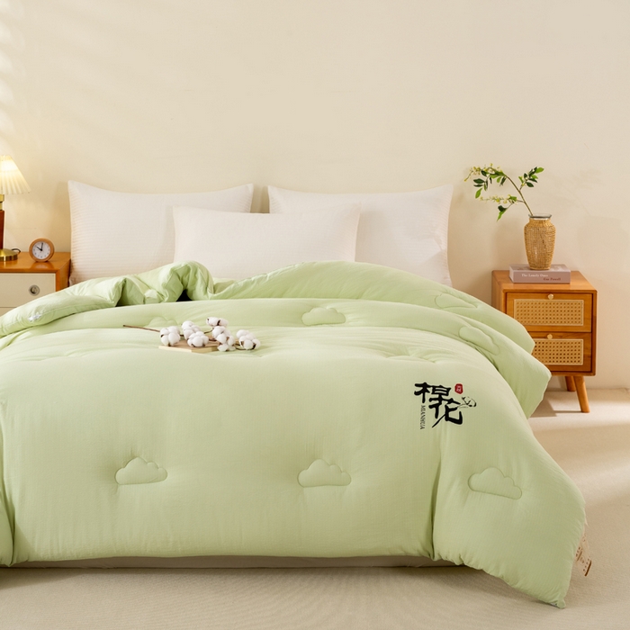 91家纺网 家纺一手货源 找家纺 憨豆家纺 2026新款新疆棉花被被子被芯冬被春秋被垫被（含买家秀） 棉花被-抹茶绿