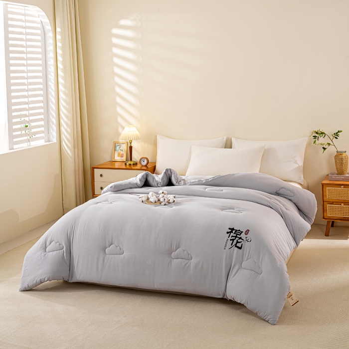91家纺网 家纺一手货源 找家纺 憨豆家纺 2026新款新疆棉花被被子被芯冬被春秋被垫被（含买家秀） 棉花被-摩卡灰