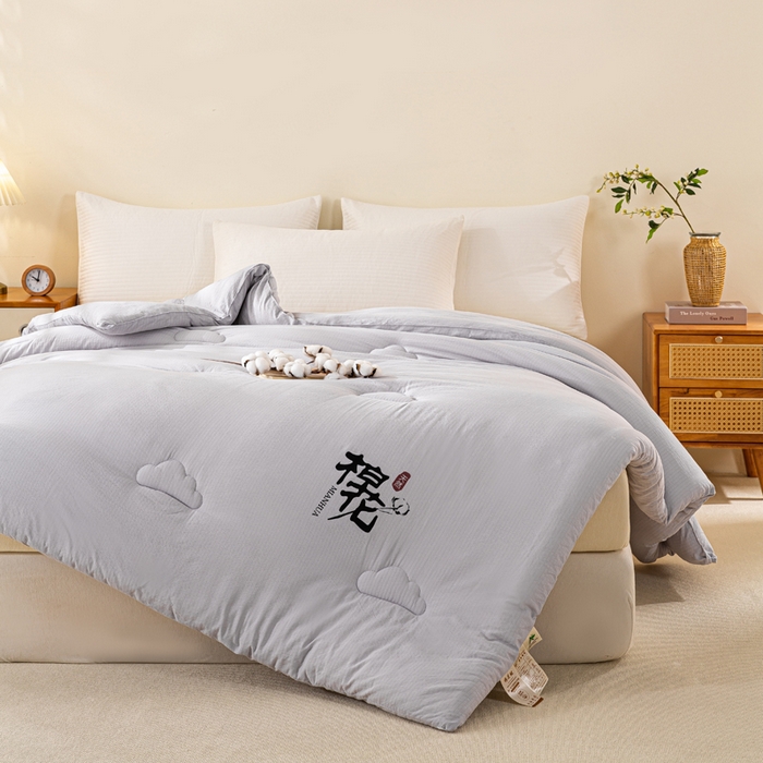 91家纺网 家纺一手货源 找家纺 憨豆家纺 2026新款新疆棉花被被子被芯冬被春秋被垫被（含买家秀） 棉花被-摩卡灰