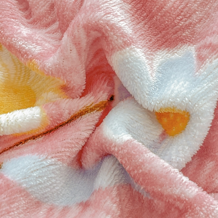 91家纺网 家纺一手货源 找家纺 鸿羽樱家纺《原伊菲晓》 2025新款小清新牛奶绒印花四件套 萱花