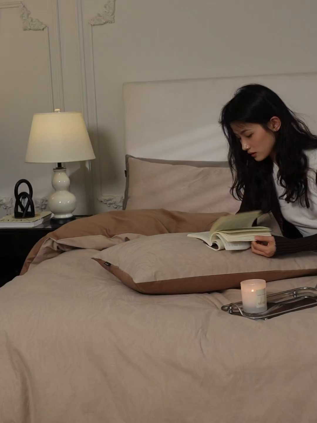 91家纺网 家纺一手货源 找家纺 （总）玉宇阁家居 2025秋款100S大提花磨毛四件套-与雾系列