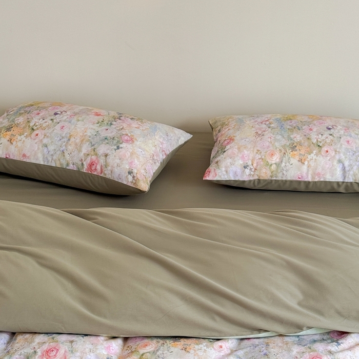 91家纺网 家纺一手货源 找家纺 （总）窝米 2025新款全棉纯棉火山磨毛花卉系列四件套-第一批