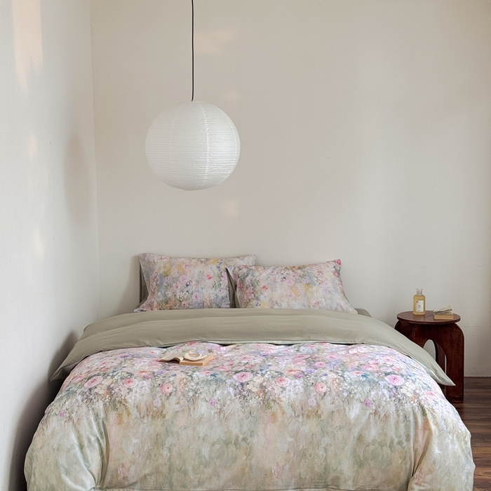 窝米 2025新款全棉纯棉火山磨毛花卉系列四件套-第一批 艾绘