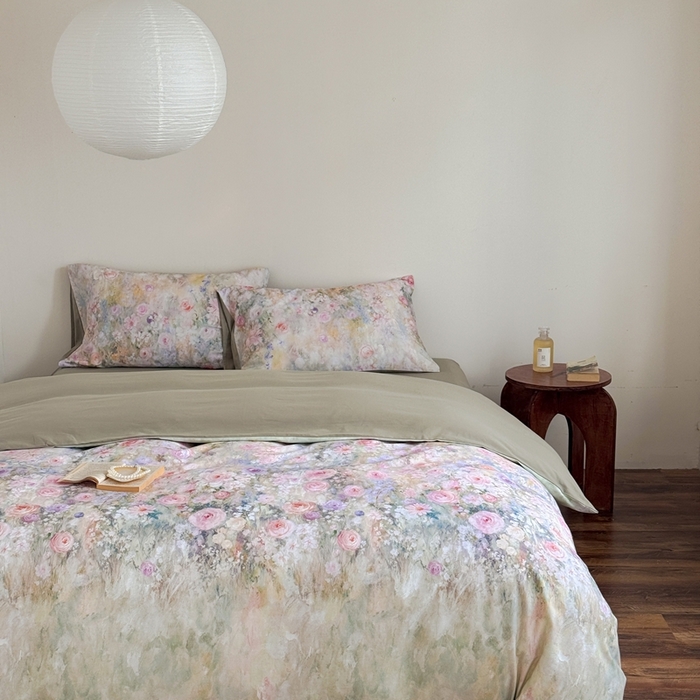 91家纺网 家纺一手货源 找家纺 窝米 2025新款全棉纯棉火山磨毛花卉系列四件套-第一批 艾绘