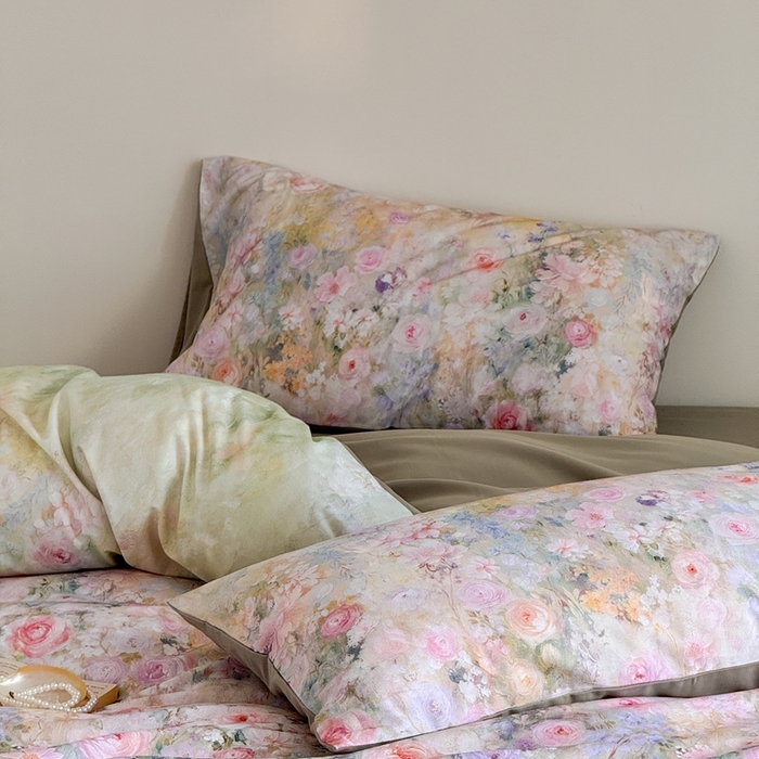 91家纺网 家纺一手货源 找家纺 窝米 2025新款全棉纯棉火山磨毛花卉系列四件套-第一批 艾绘