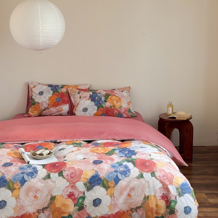 91家纺网 家纺一手货源 找家纺 窝米 2025新款全棉纯棉火山磨毛花卉系列四件套-第一批 花海