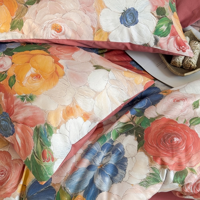 91家纺网 家纺一手货源 找家纺 窝米 2025新款全棉纯棉火山磨毛花卉系列四件套-第一批 花海