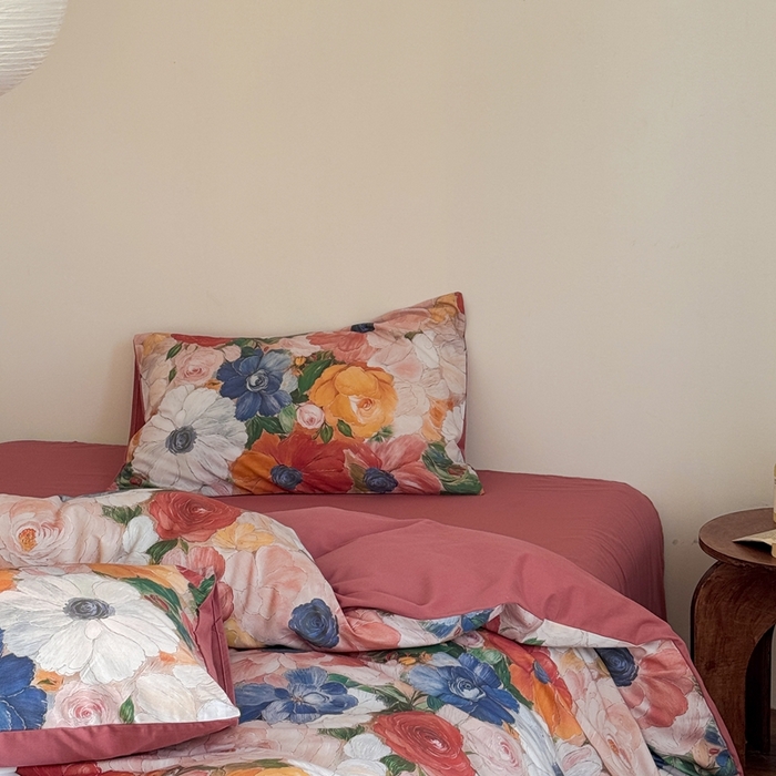 91家纺网 家纺一手货源 找家纺 窝米 2025新款全棉纯棉火山磨毛花卉系列四件套-第一批 花海