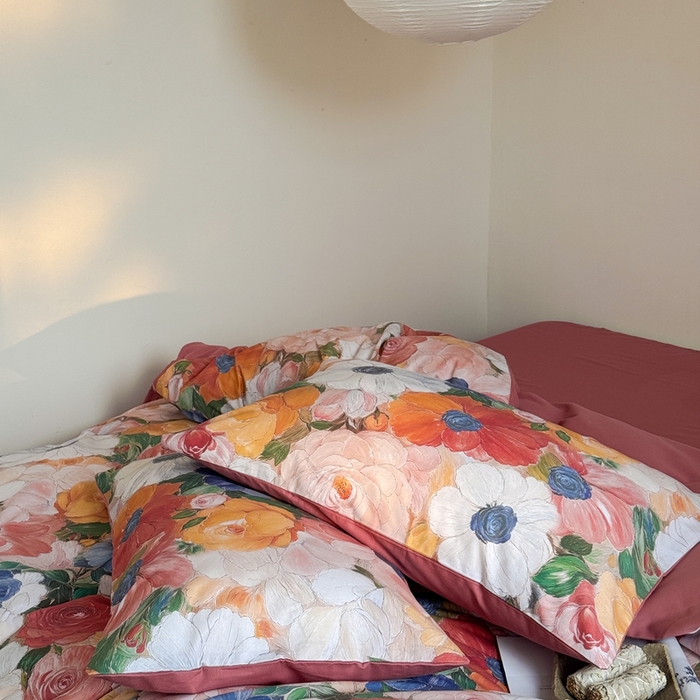 91家纺网 家纺一手货源 找家纺 窝米 2025新款全棉纯棉火山磨毛花卉系列四件套-第一批 花海