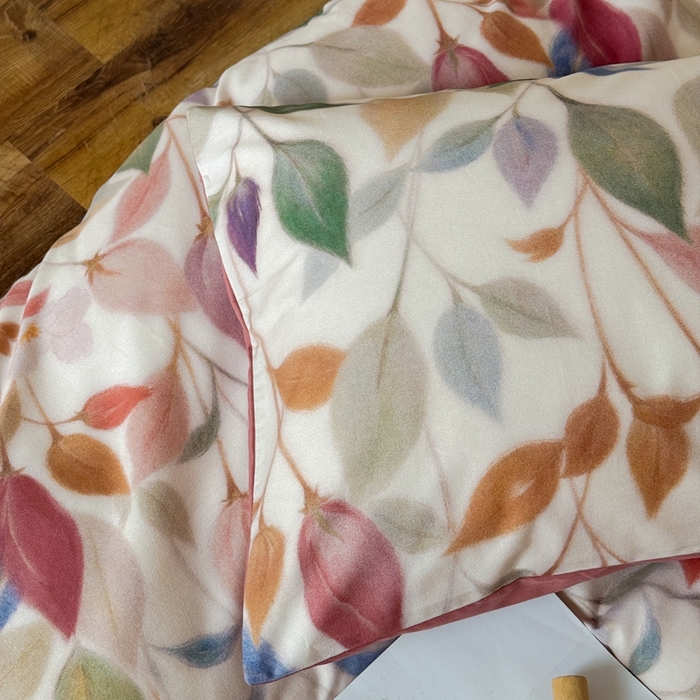 91家纺网 家纺一手货源 找家纺 窝米 2025新款全棉纯棉火山磨毛花卉系列四件套-第一批 景秋红