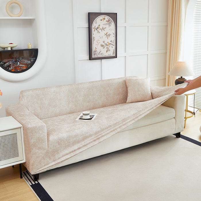 91家纺网 家纺一手货源 找家纺 （总）丝绮鹿 2025新款防水皮革沙发套 全包沙发套松紧款沙发套