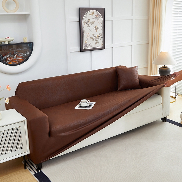 91家纺网 家纺一手货源 找家纺 （总）丝绮鹿 2025新款防水皮革沙发套 全包沙发套松紧款沙发套