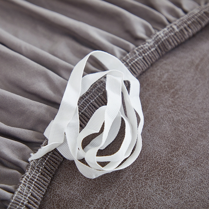 91家纺网 家纺一手货源 找家纺 丝绮鹿 2025新款防水皮革沙发套 全包沙发套松紧款沙发套 茶褐色