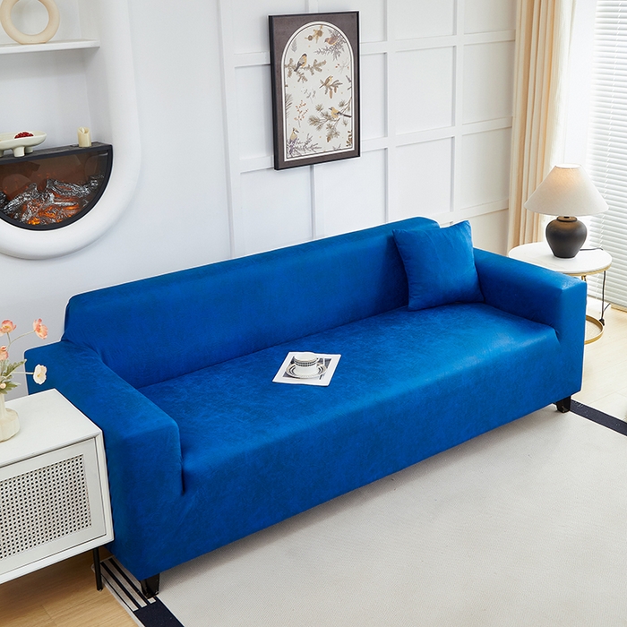 91家纺网 家纺一手货源 找家纺 丝绮鹿 2025新款防水皮革沙发套 全包沙发套松紧款沙发套 海蓝