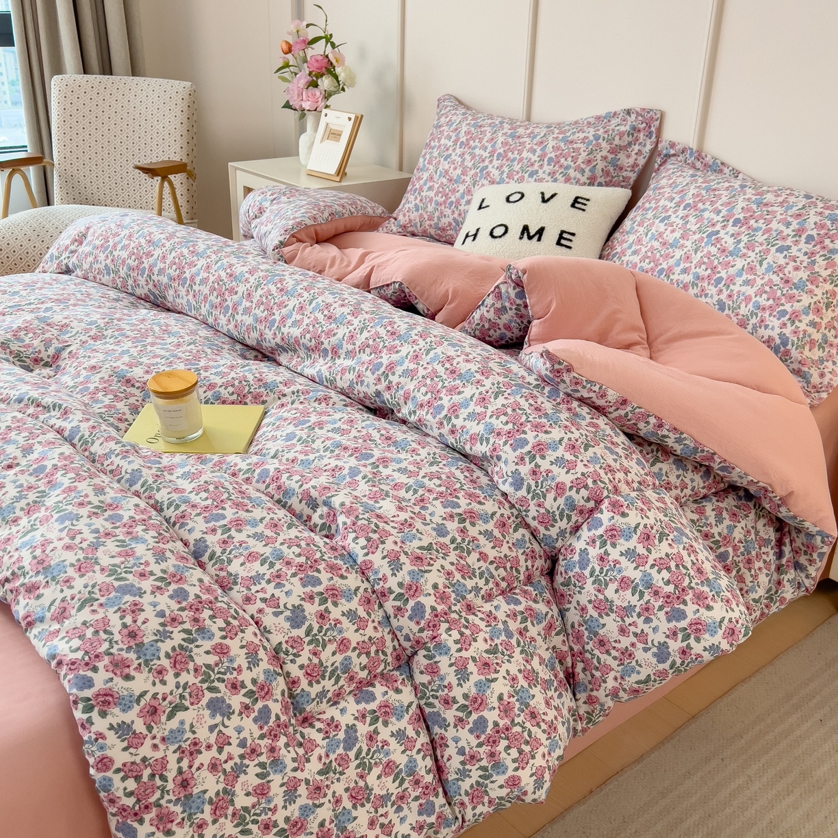 91家纺网 家纺一手货源 找家纺 宝士康家纺 2025新品10A抗菌双层纱冬被被子被芯 紫苑