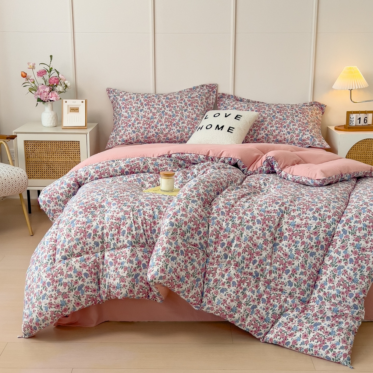 91家纺网 家纺一手货源 找家纺 宝士康家纺 2025新品10A抗菌双层纱冬被被子被芯 紫苑