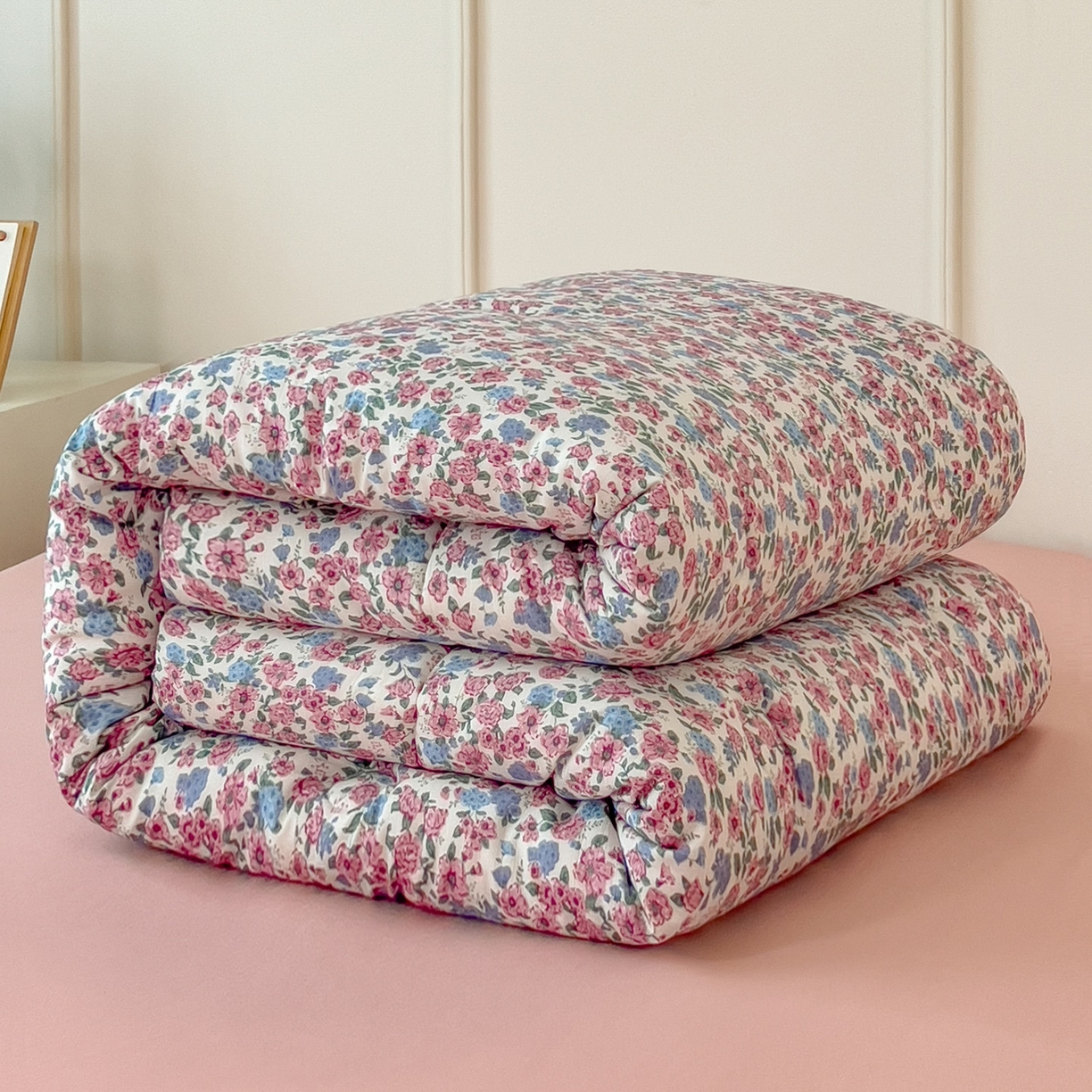 91家纺网 家纺一手货源 找家纺 宝士康家纺 2025新品10A抗菌双层纱冬被被子被芯 紫苑