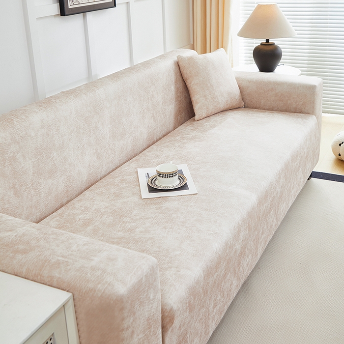 91家纺网 家纺一手货源 找家纺 丝绮鹿 2025新款防水皮革沙发套 全包沙发套松紧款沙发套 米驼