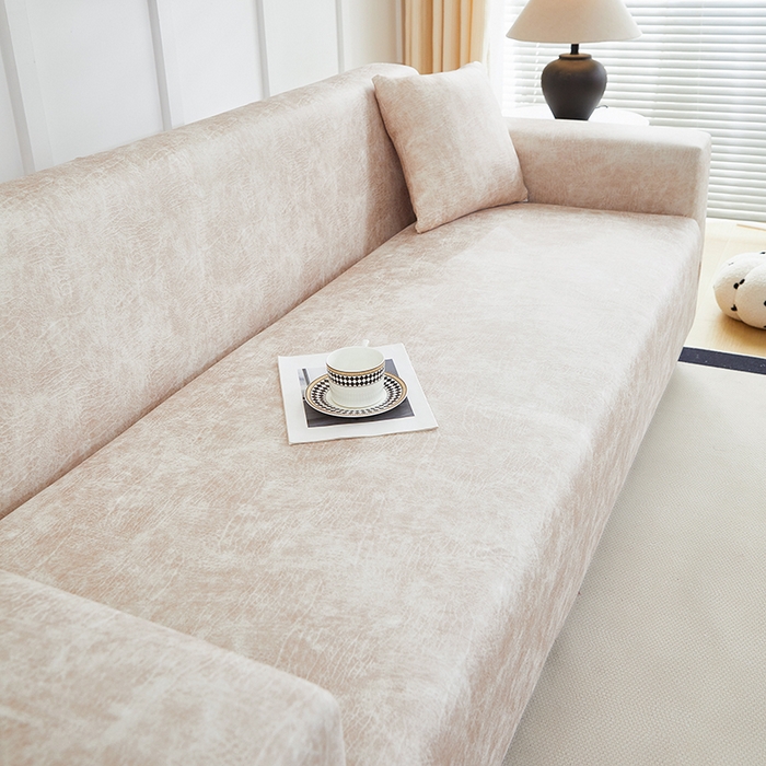 91家纺网 家纺一手货源 找家纺 丝绮鹿 2025新款防水皮革沙发套 全包沙发套松紧款沙发套 米驼