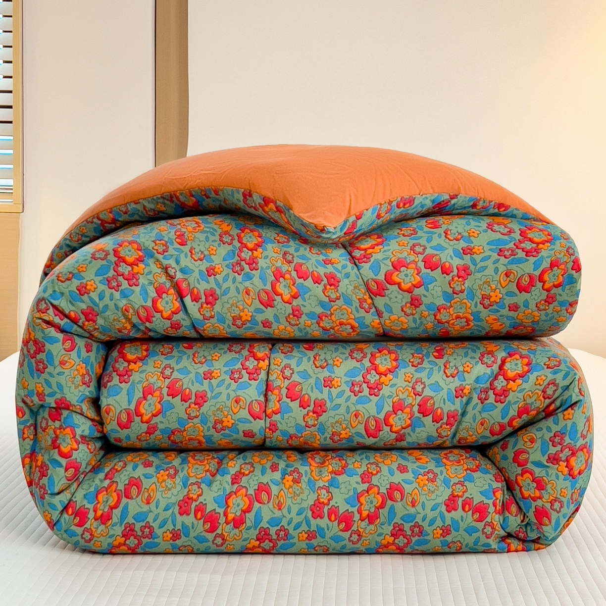 91家纺网 家纺一手货源 找家纺 宝士康家纺 2025新品10A抗菌双层纱冬被被子被芯 艾维