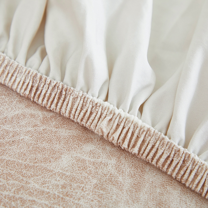 91家纺网 家纺一手货源 找家纺 丝绮鹿 2025新款防水皮革沙发套 全包沙发套松紧款沙发套 米驼