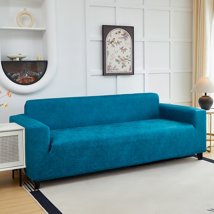 91家纺网 家纺一手货源 找家纺 丝绮鹿 2025新款防水皮革沙发套 全包沙发套松紧款沙发套 衫绿