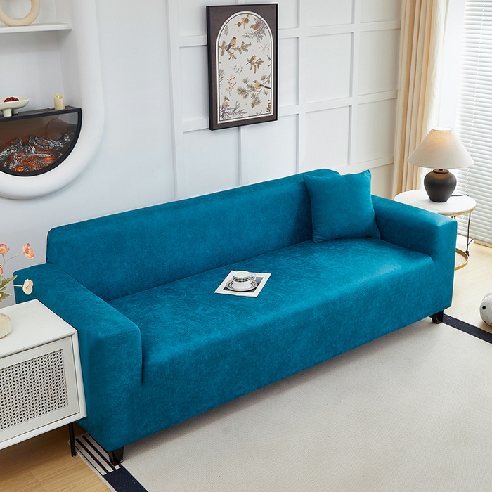 91家纺网 家纺一手货源 找家纺 丝绮鹿 2025新款防水皮革沙发套 全包沙发套松紧款沙发套 衫绿