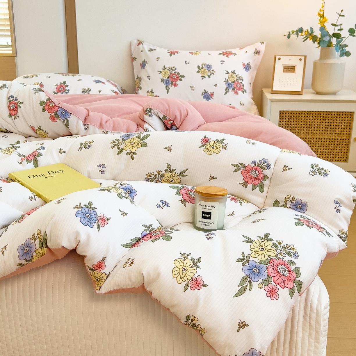 91家纺网 家纺一手货源 找家纺 宝士康家纺 2025新品10A抗菌双层纱冬被被子被芯 繁花似锦