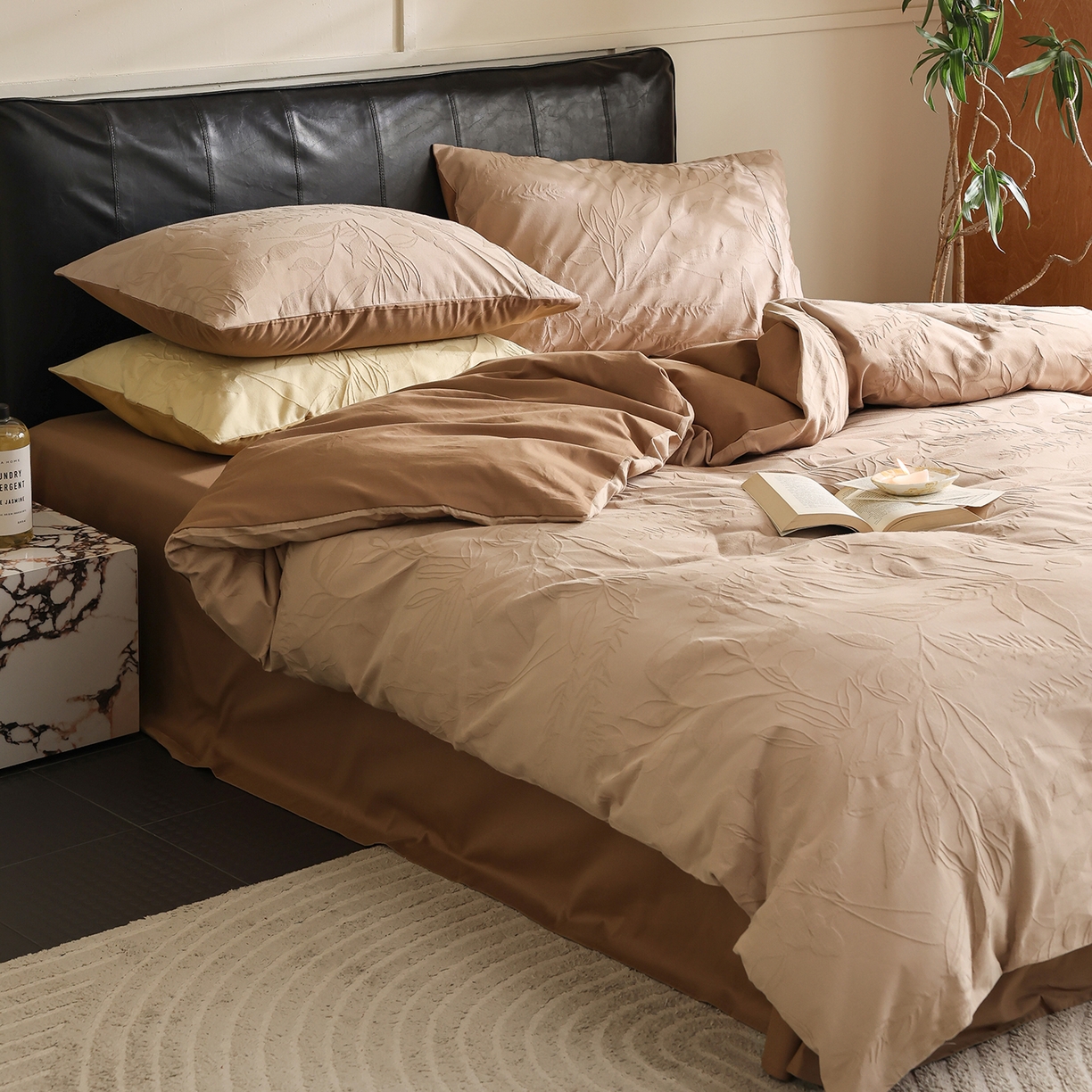 91家纺网 家纺一手货源 找家纺 （总）玉宇阁家居 2025秋款100S大提花磨毛四件套-一梦幽兰系列