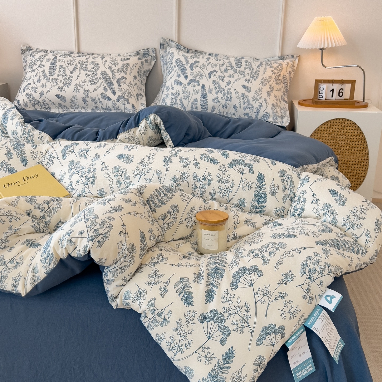 91家纺网 家纺一手货源 找家纺 宝士康家纺 2025新品10A抗菌双层纱冬被被子被芯 青花瓷