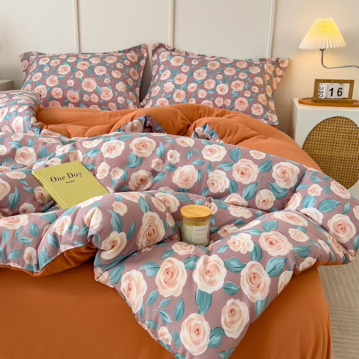 91家纺网 家纺一手货源 找家纺 宝士康家纺 2025新品10A抗菌双层纱冬被被子被芯 玫瑰物语