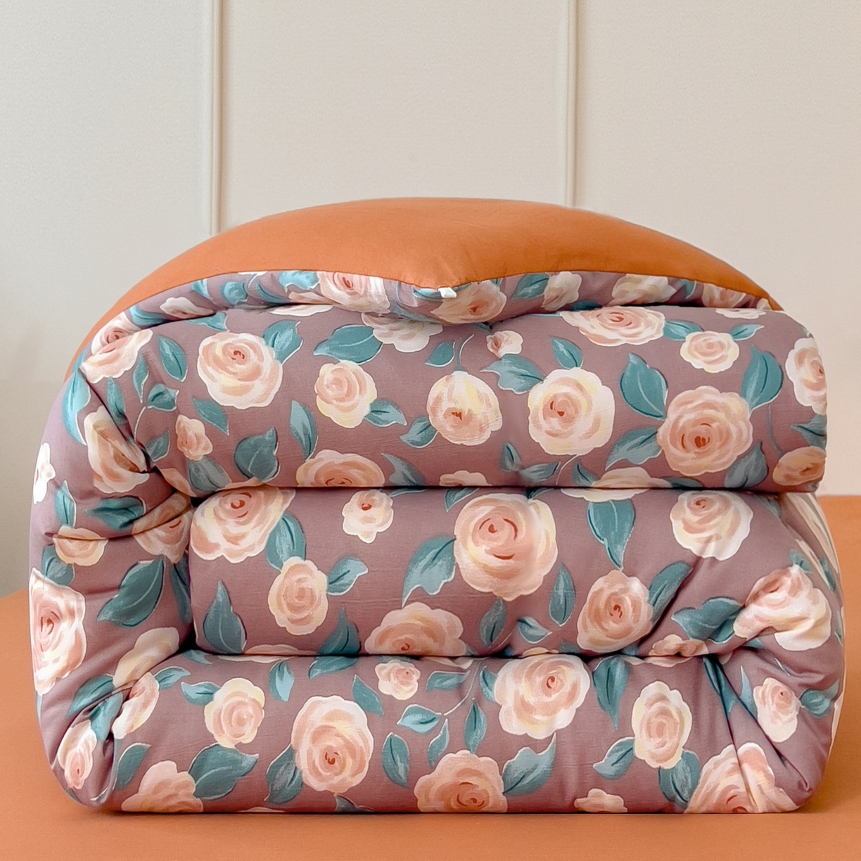 91家纺网 家纺一手货源 找家纺 宝士康家纺 2025新品10A抗菌双层纱冬被被子被芯 玫瑰物语