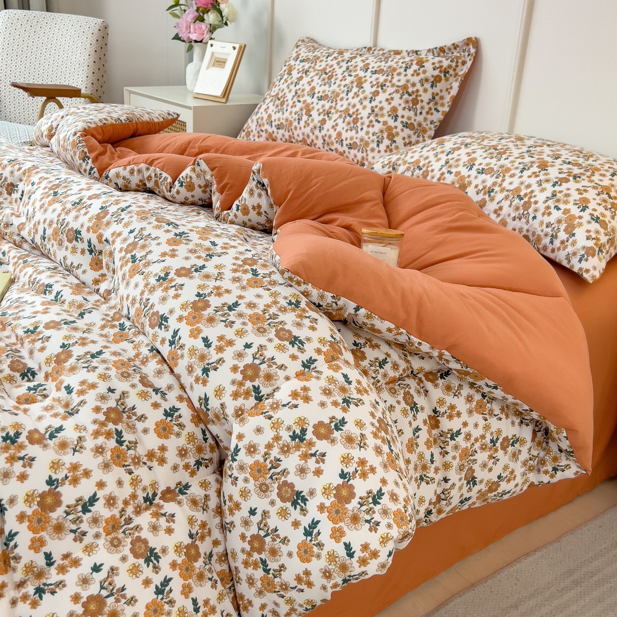 91家纺网 家纺一手货源 找家纺 宝士康家纺 2025新品10A抗菌双层纱冬被被子被芯 小雏菊