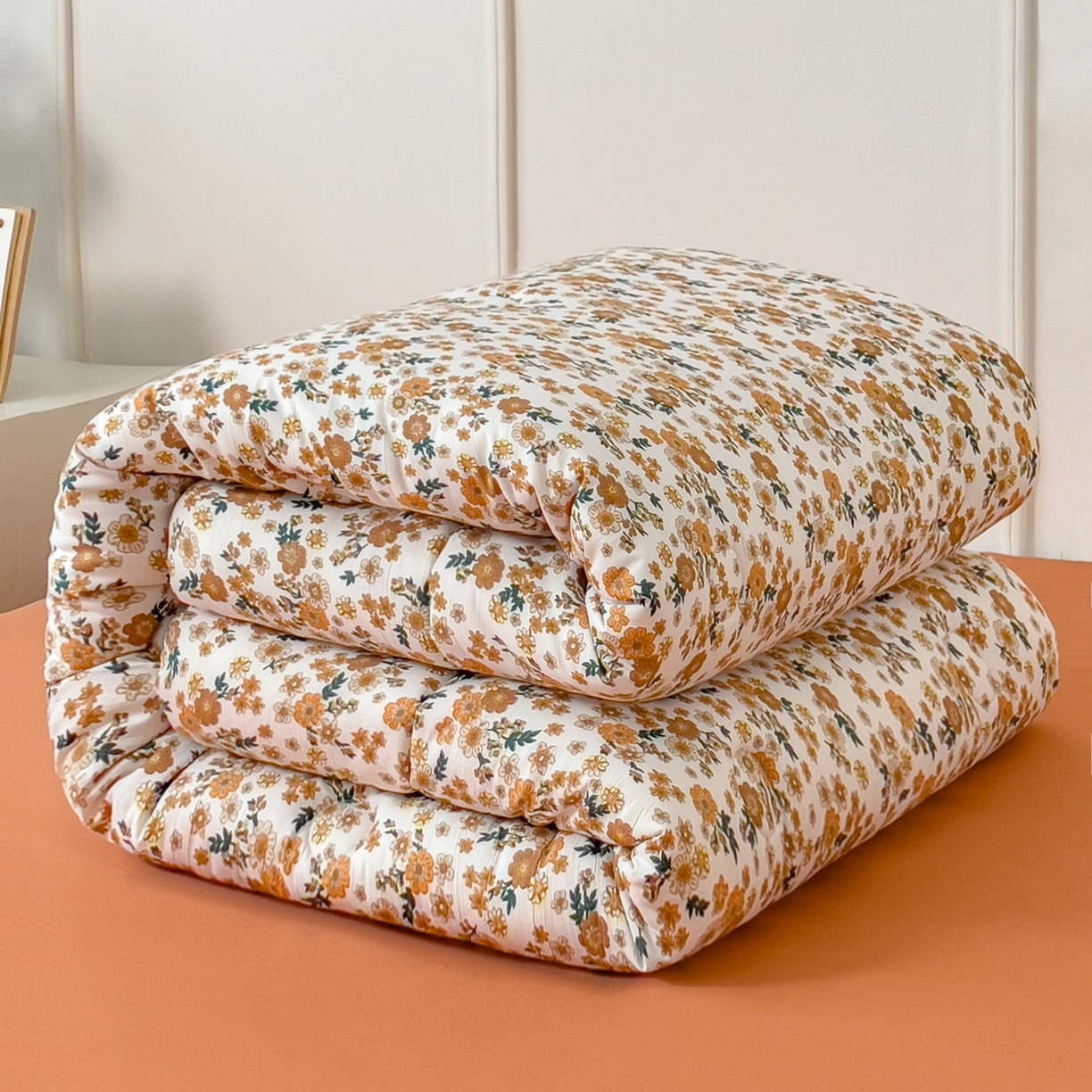 91家纺网 家纺一手货源 找家纺 宝士康家纺 2025新品10A抗菌双层纱冬被被子被芯 小雏菊