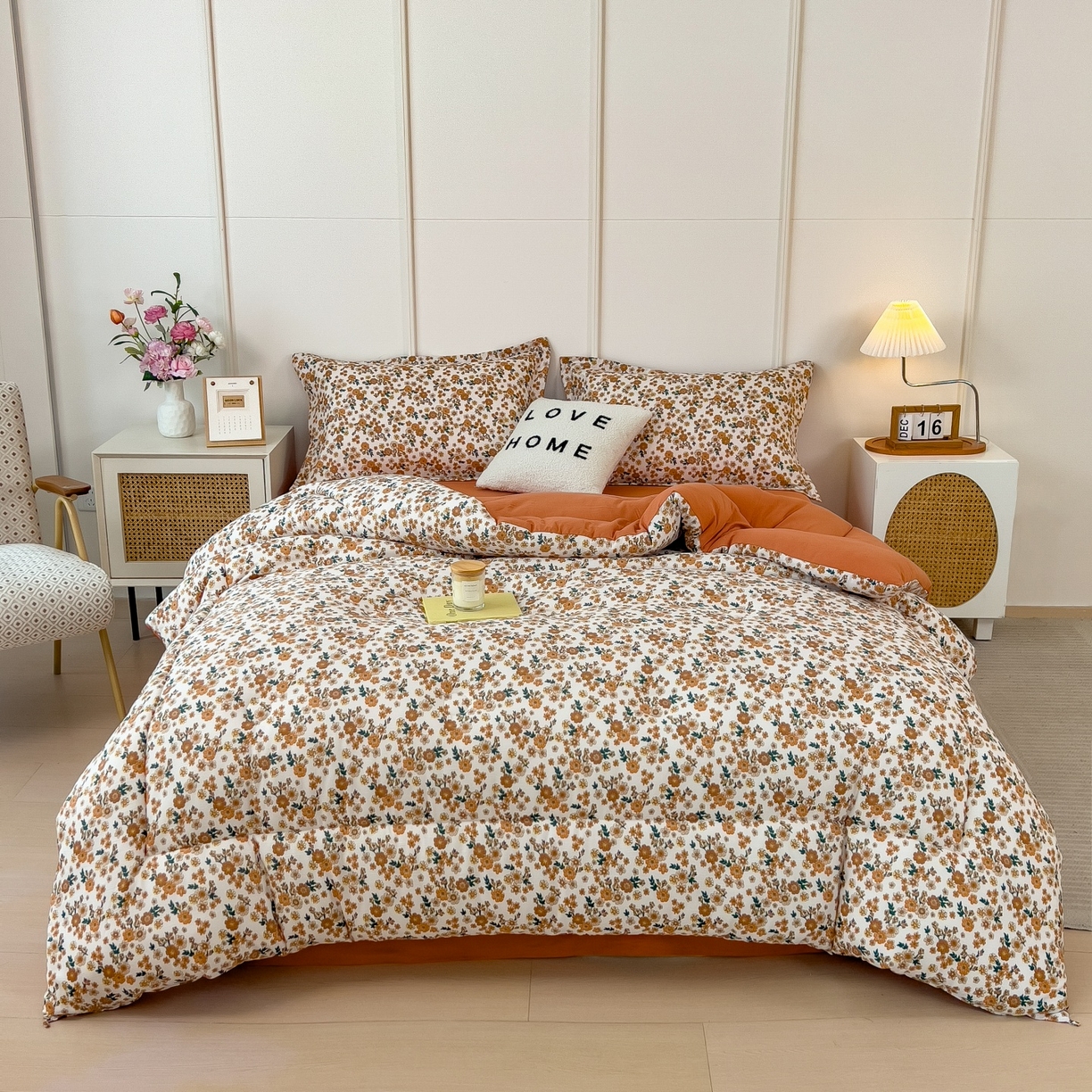 91家纺网 家纺一手货源 找家纺 宝士康家纺 2025新品10A抗菌双层纱冬被被子被芯 小雏菊