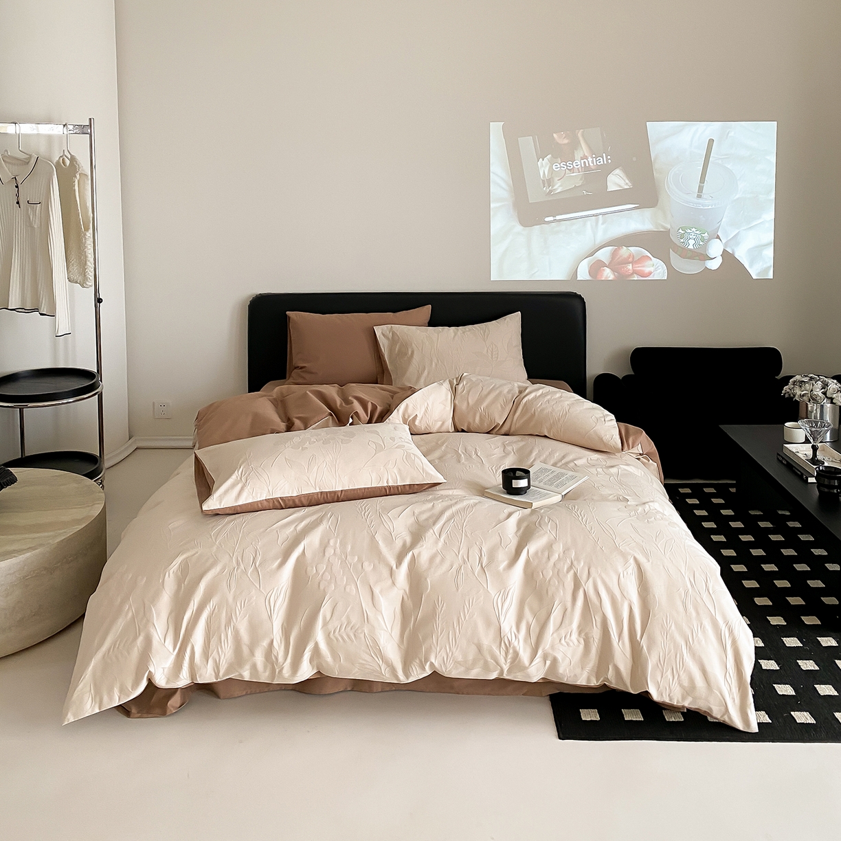 玉宇阁家居 2025秋款100S大提花磨毛四件套-一梦幽兰系列 一梦幽兰-秋日特调