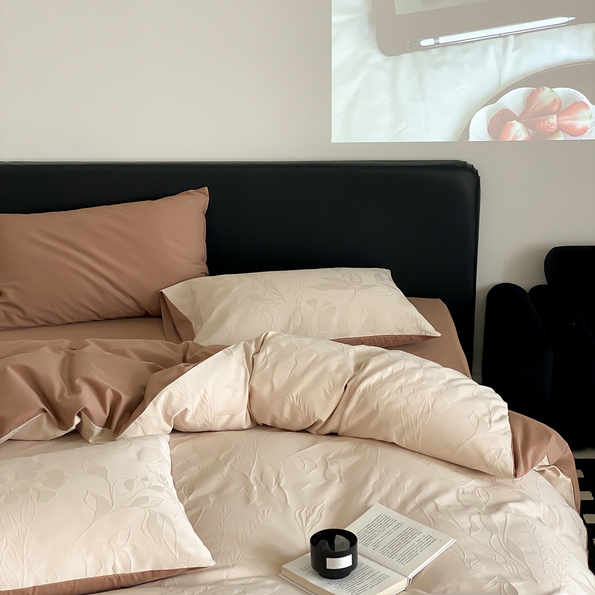 91家纺网 家纺一手货源 找家纺 玉宇阁家居 2025秋款100S大提花磨毛四件套-一梦幽兰系列 一梦幽兰-秋日特调