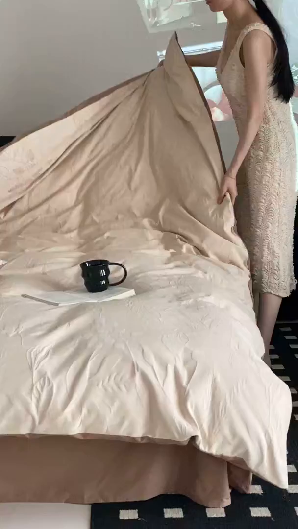 91家纺网 家纺一手货源 找家纺 玉宇阁家居 2025秋款100S大提花磨毛四件套-一梦幽兰系列 一梦幽兰-秋日特调