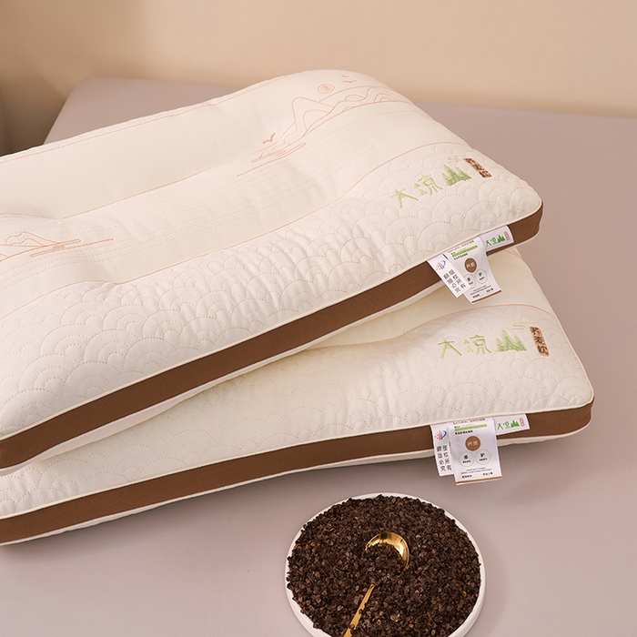 91家纺网 家纺一手货源 找家纺 （总）鼎晟纺 2025新款大凉山荞麦护颈枕学生成人枕头枕芯