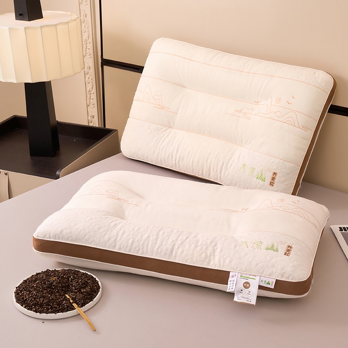 91家纺网 家纺一手货源 找家纺 鼎晟纺 2025新款大凉山荞麦护颈枕学生成人枕头枕芯 大凉山款式二