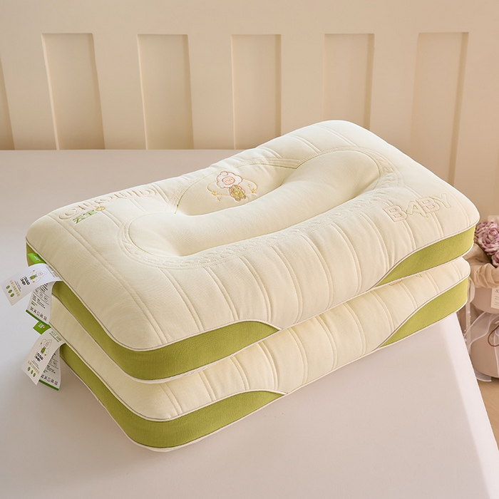 91家纺网 家纺一手货源 找家纺 鼎晟纺 2025新款云宝宝护颈枕枕头枕芯 云宝宝护颈枕-绿